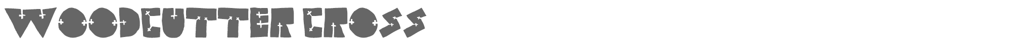 Woodcutter Cross WOODCUTTER CROSS.ttf font preview